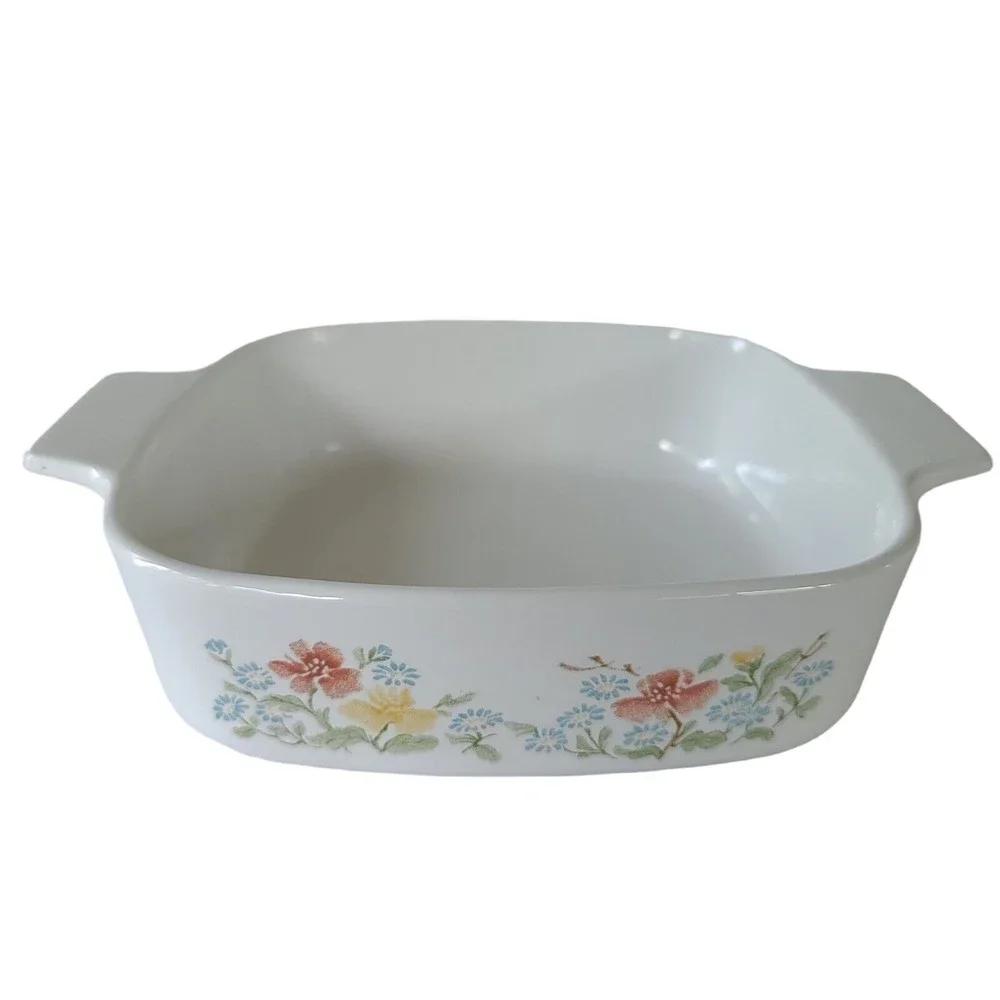Corning Ware Wild Flower Casserole dishes P-43-B & A-1-B Vintage 1 Ltr & 700 ml